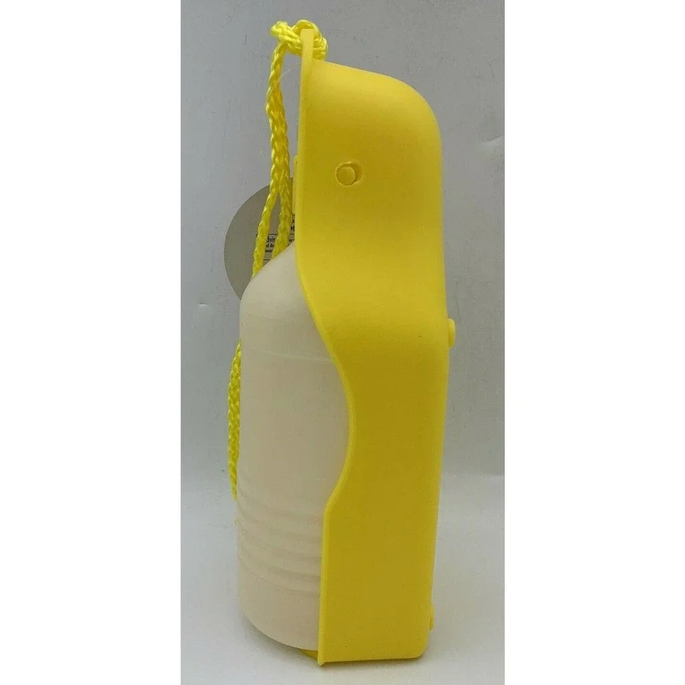 Portable Pet Dog Cat Water Drinking Feeding Bottle Bowl Dish‎ Travel 10oz YELLOW